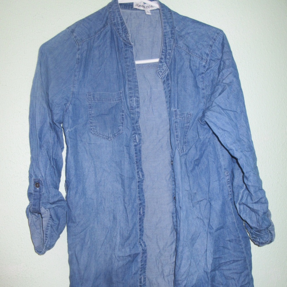 Jean blue blouse